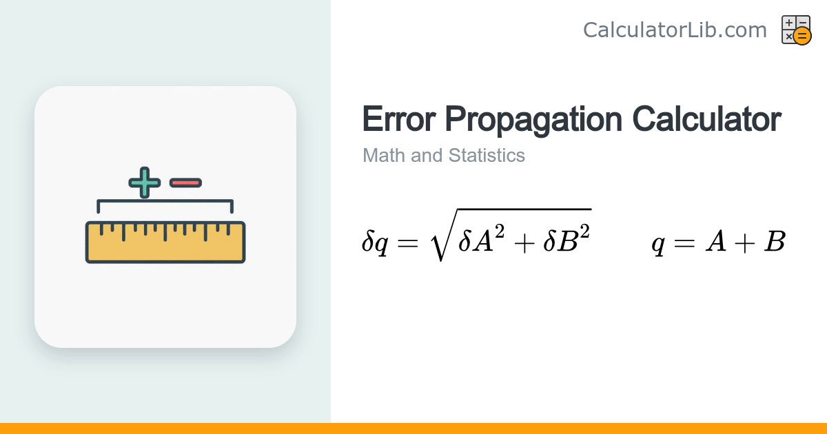 Error Propagation Calculator — Uncertainty in A±B, A×B, A÷B - CalculatorLib
