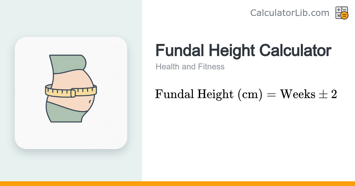Fundal Height Calculator | Expected cm by Week - CalculatorLib
