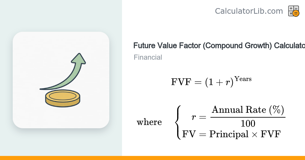 Future Value Factor (Compound Growth) Calculator - CalculatorLib