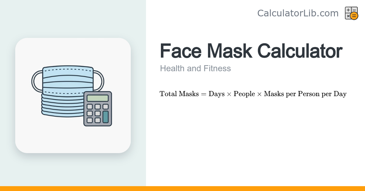 Face Mask Calculator – Masks Needed Estimator - CalculatorLib