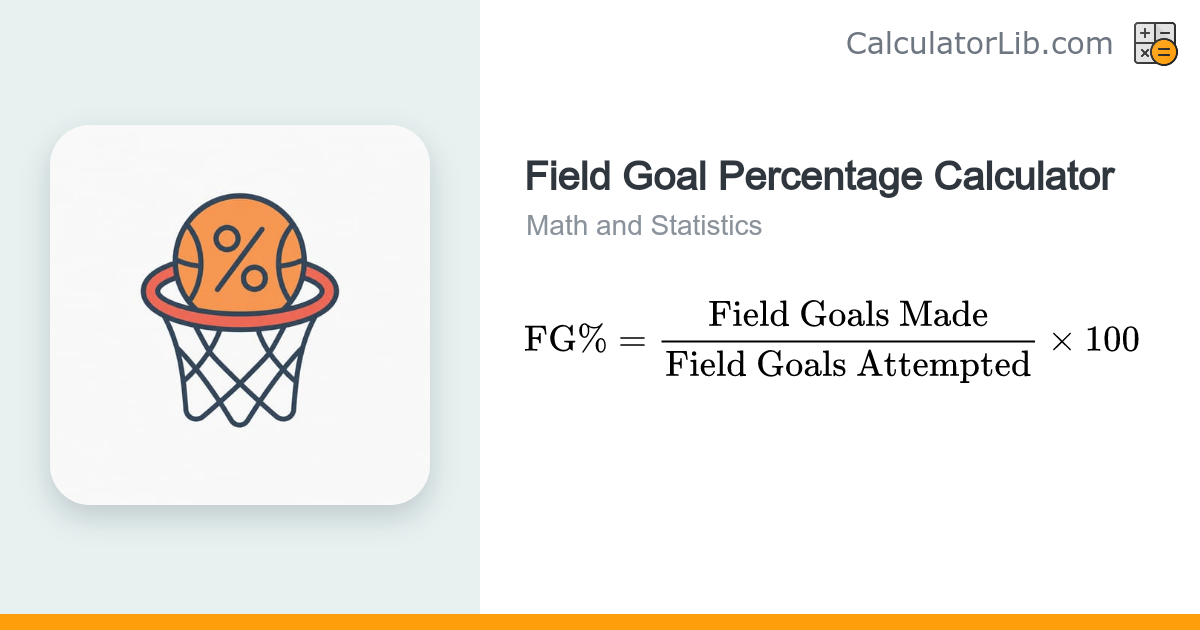 Field Goal Percentage Calculator (FG%) - CalculatorLib