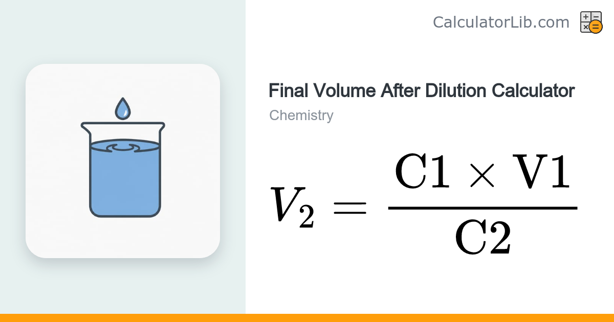 Final Volume After Dilution Calculator (V2) - CalculatorLib