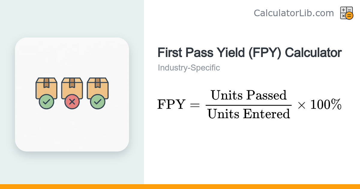 First Pass Yield (FPY) Calculator - CalculatorLib