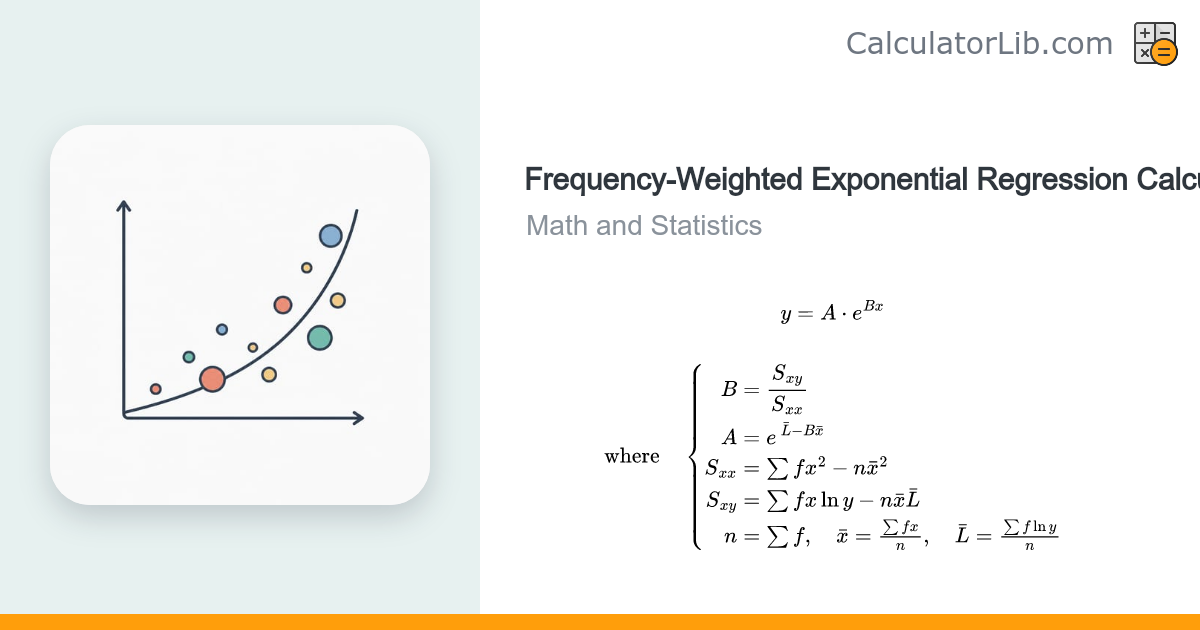 Frequency-Weighted Exponential Regression Calculator - CalculatorLib