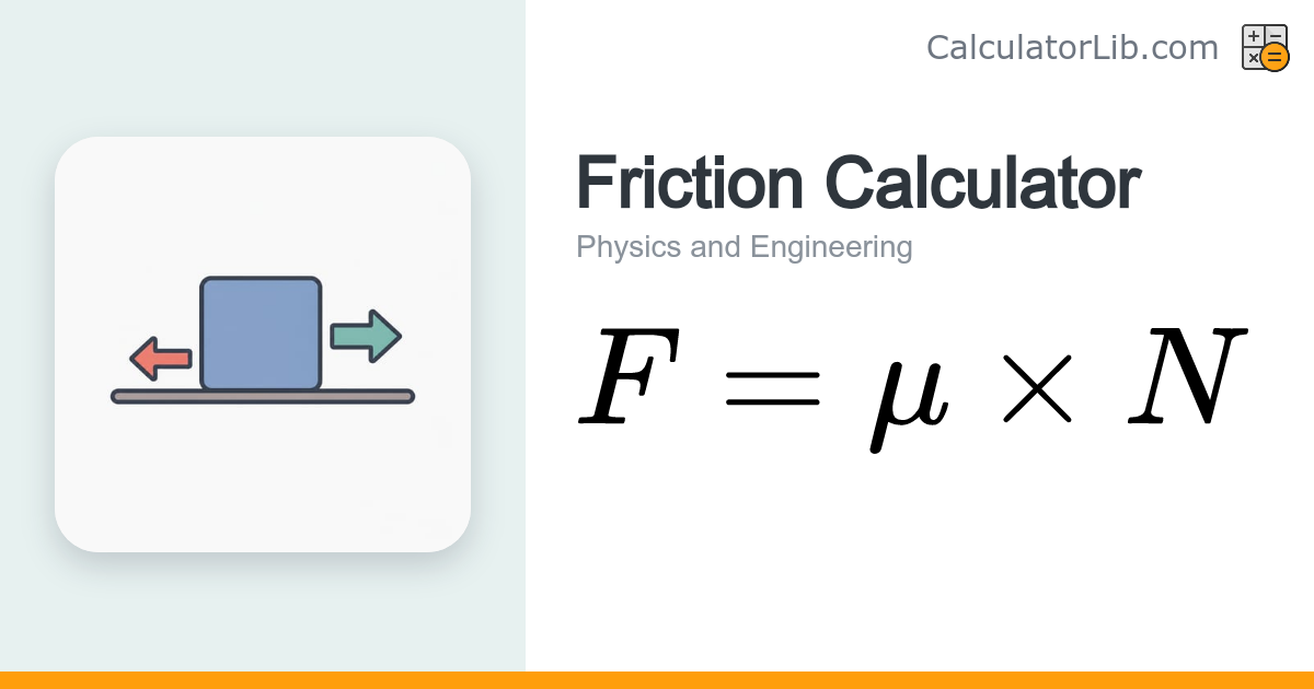 Friction Calculator – Calculate Friction Force - CalculatorLib