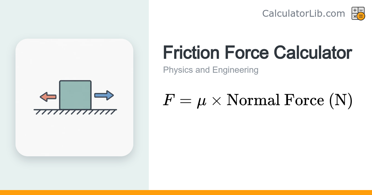 Friction Force Calculator — F = μN - CalculatorLib