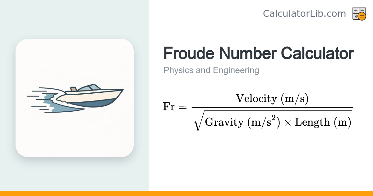 Froude Number Calculator | Fr = v / √(gL) - CalculatorLib