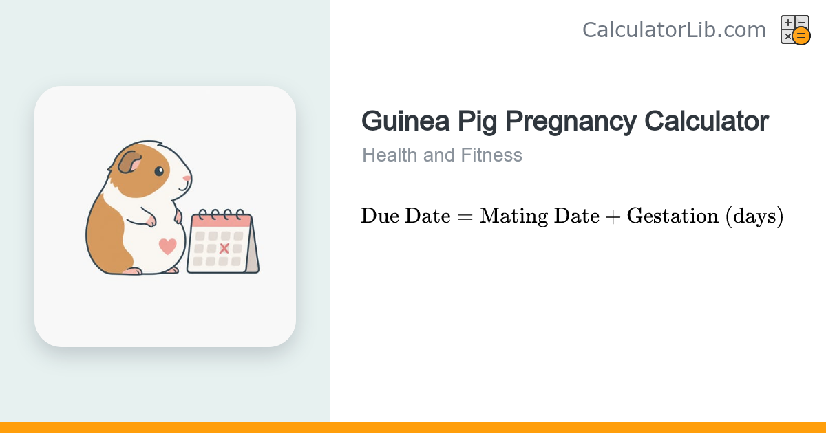 Guinea Pig Pregnancy Calculator | Due Date Estimator - CalculatorLib