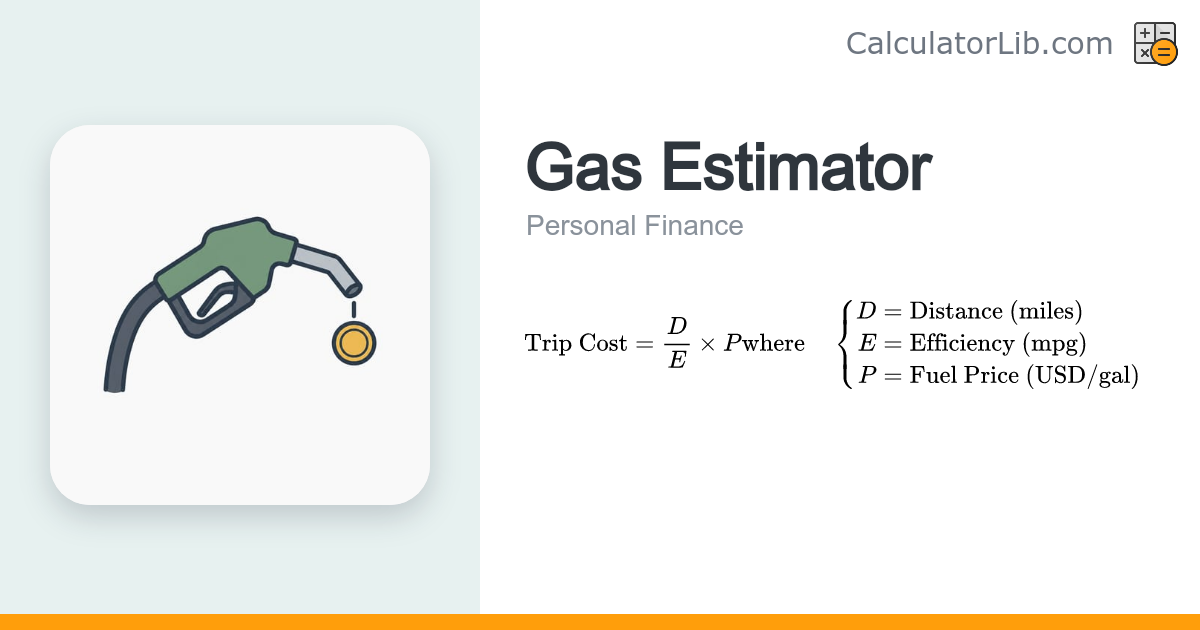 Gas Cost Calculator – Estimate Trip Fuel Expense - CalculatorLib
