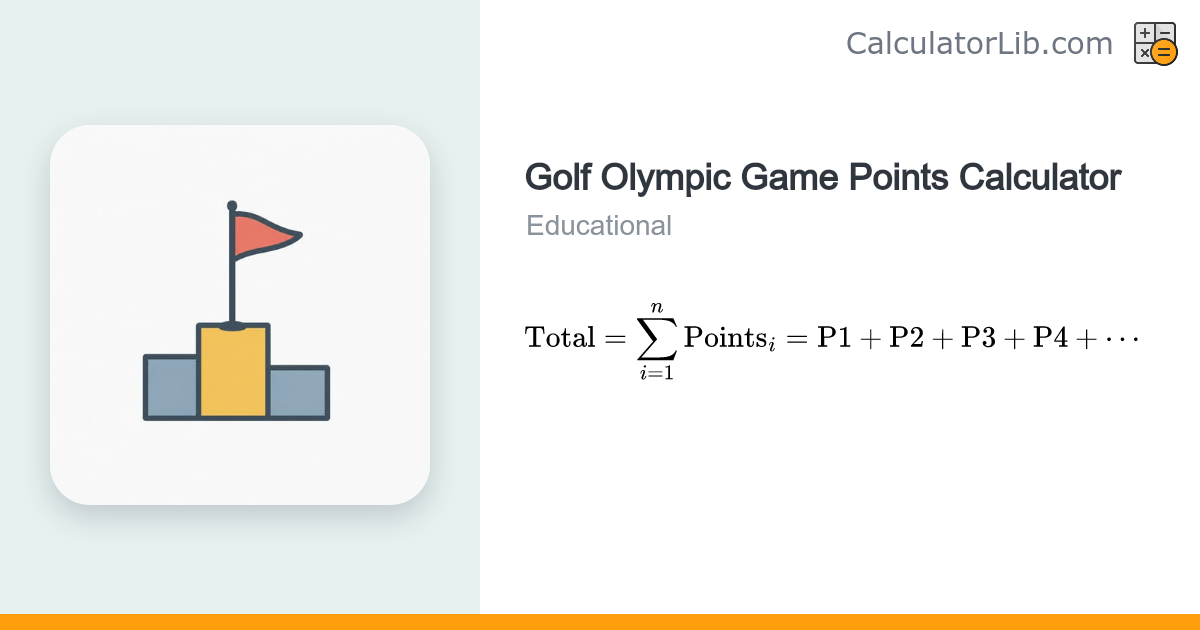 Golf Olympic Game Points Calculator & Ranking - CalculatorLib