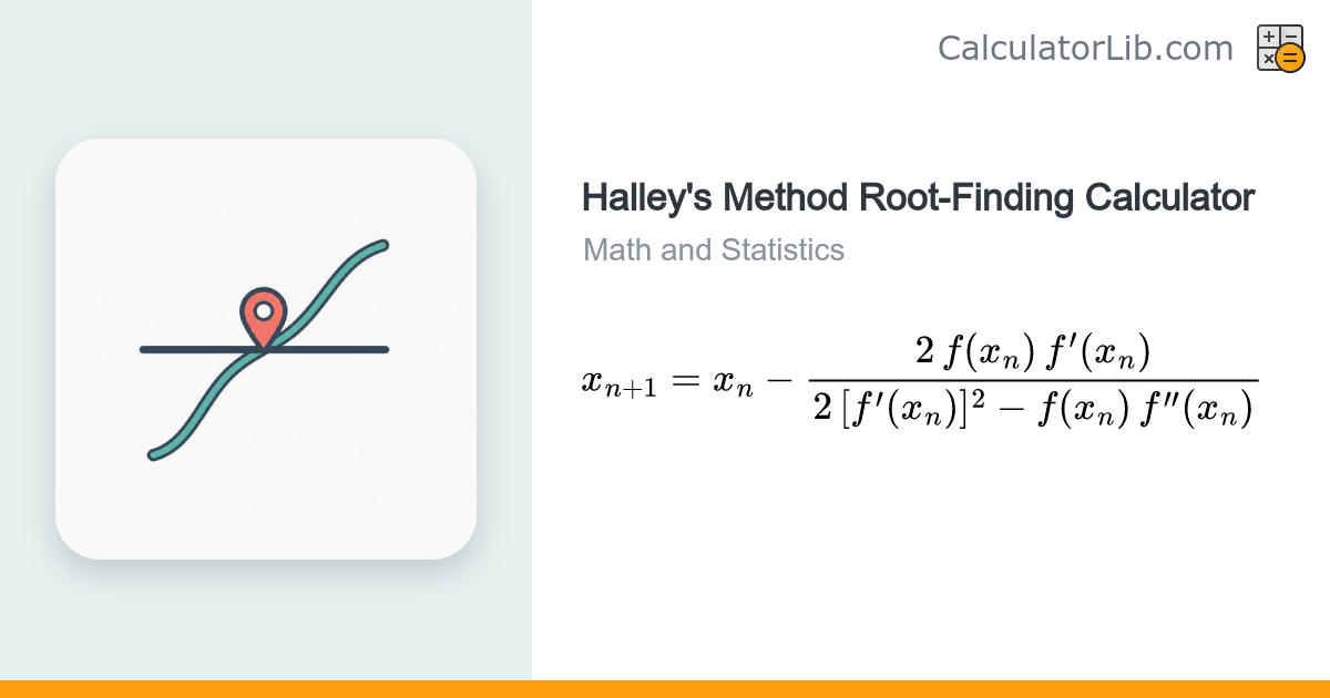 Halley's Method Root-Finding Calculator - CalculatorLib