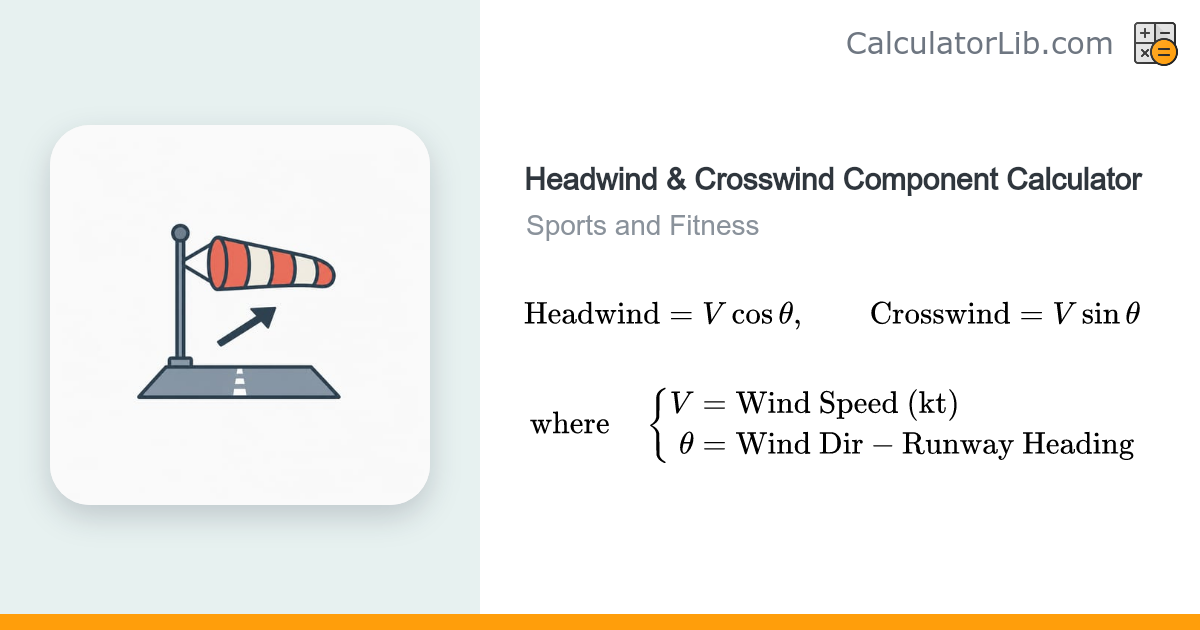 Headwind & Crosswind Component Calculator - CalculatorLib
