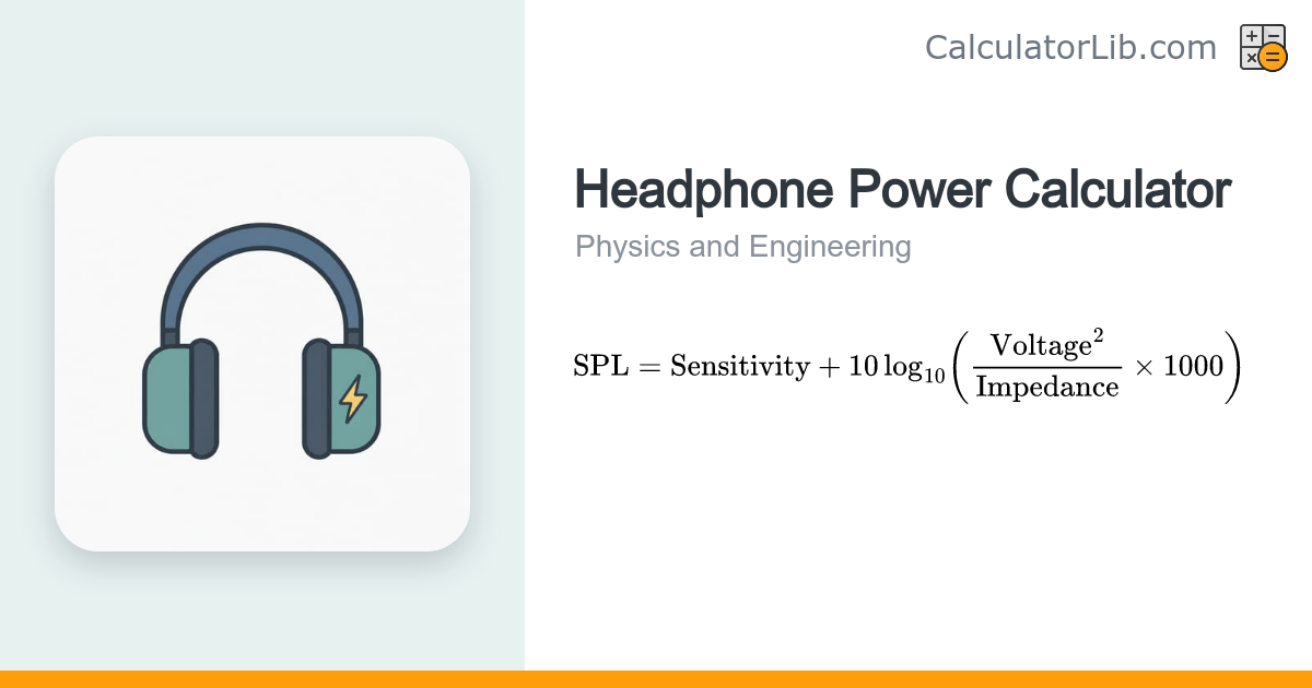 Headphone Power Calculator – SPL, Power & Current - CalculatorLib