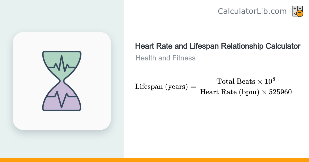 Heart Rate and Lifespan Relationship Calculator - CalculatorLib