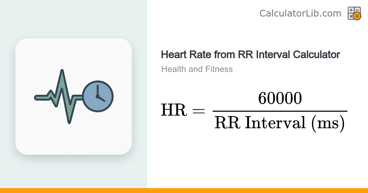 Heart Rate from RR Interval Calculator (bpm) - CalculatorLib