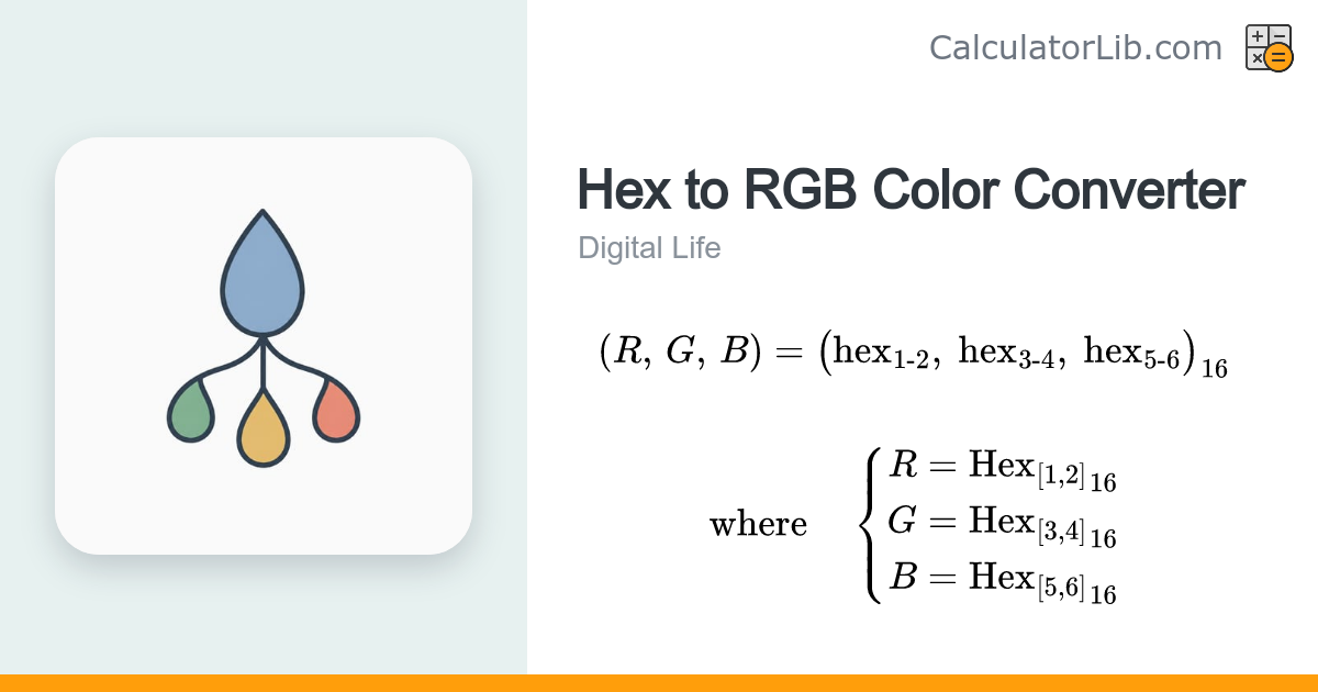 Hex to RGB Color Converter | Convert Hex Codes - CalculatorLib