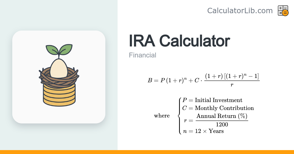 IRA Calculator - CalculatorLib