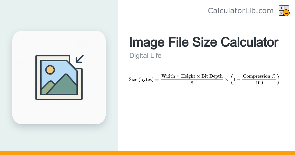 Image File Size Calculator - Estimate Photo Size - CalculatorLib