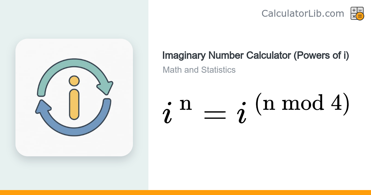 Imaginary Number Calculator — Powers of i - CalculatorLib