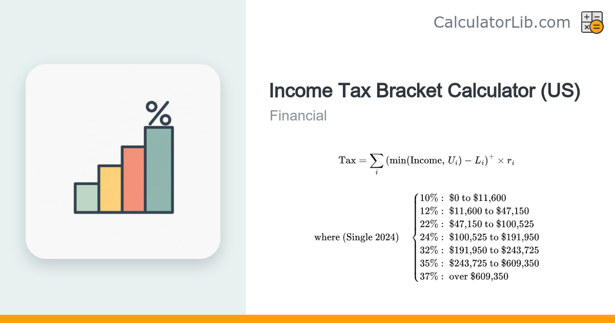 Income Tax Bracket Calculator (US, 2024) - CalculatorLib
