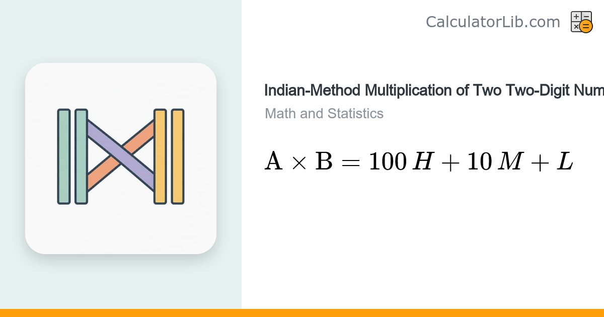 Indian-Method Two Two-Digit Multiplication Calculator - CalculatorLib
