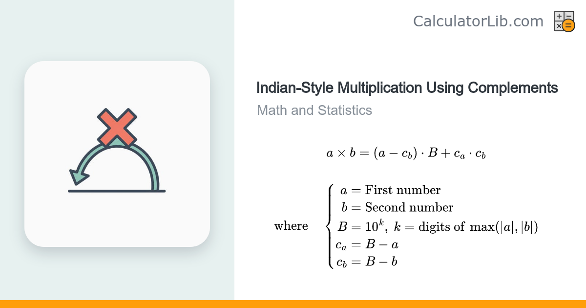 Indian-Style Multiplication Calculator (Numbers Near Powers of Ten ...