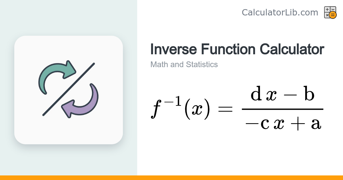 Inverse Function Calculator — Find f⁻¹(x) - CalculatorLib