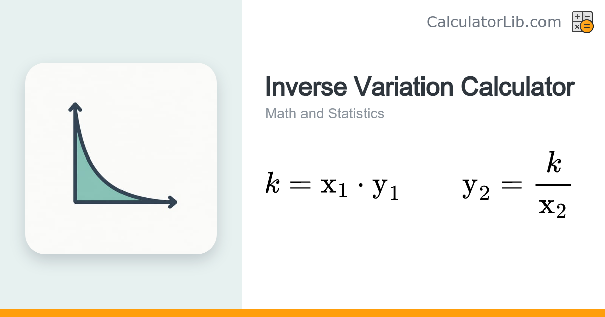 Inverse Variation Calculator — Find y = k/x - CalculatorLib