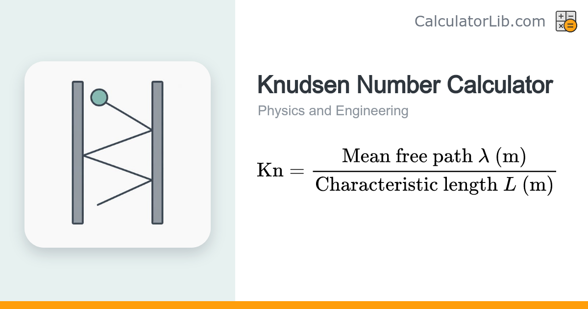 Knudsen Number Calculator — Kn = λ / L - CalculatorLib