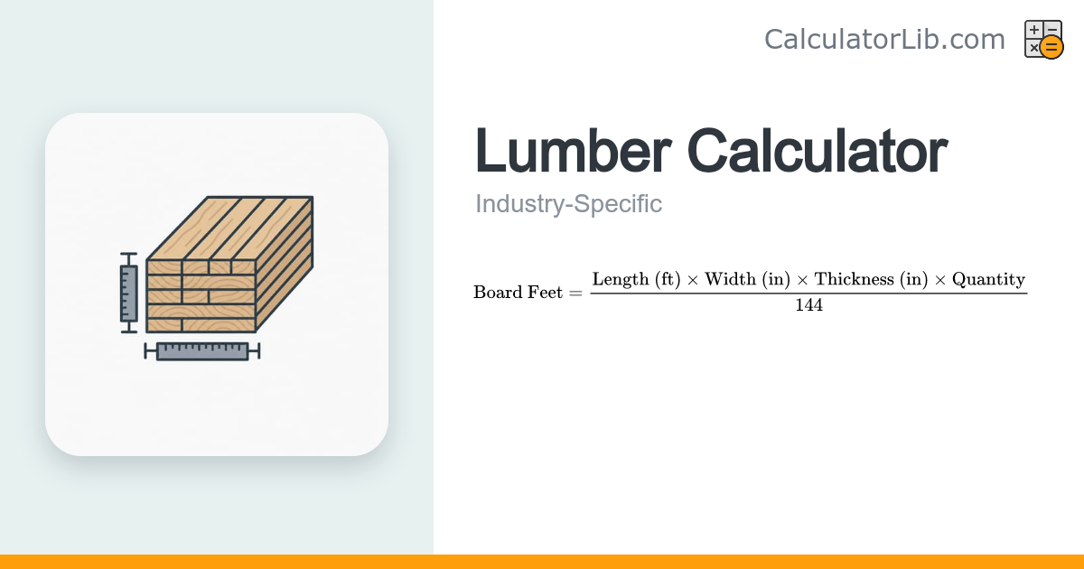 Lumber Calculator - CalculatorLib