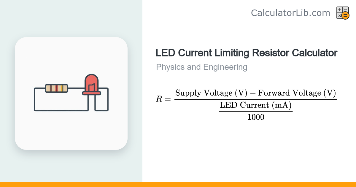 LED Current Limiting Resistor Calculator - CalculatorLib