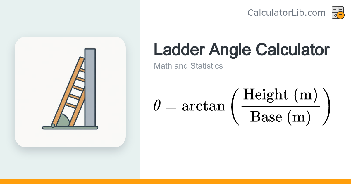 Ladder Angle Calculator | Safe Setup Angle - CalculatorLib