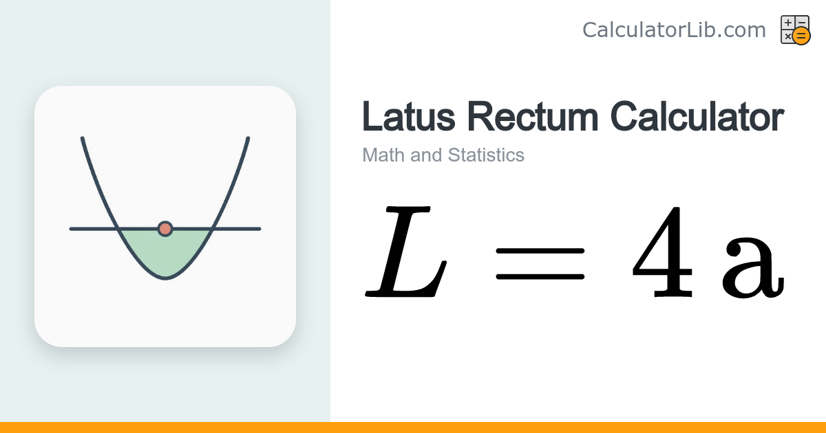 Latus Rectum Calculator — Parabola, Ellipse, Hyperbola - CalculatorLib