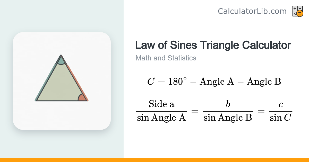 Law of Sines Triangle Calculator - CalculatorLib