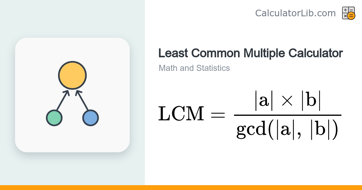 Least Common Multiple Calculator (LCM) - CalculatorLib