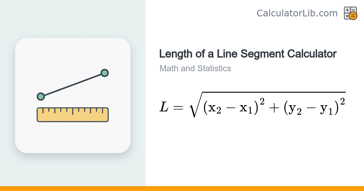 Length of a Line Segment Calculator | Distance Formula - CalculatorLib
