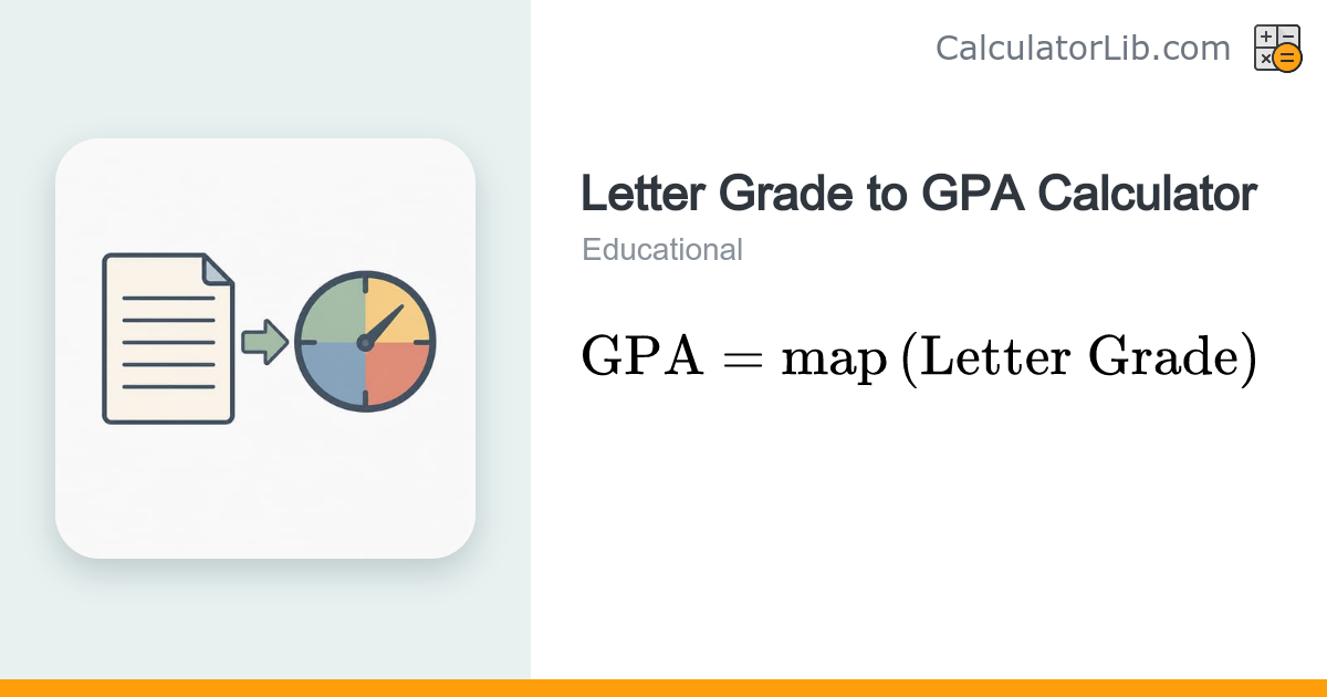 Letter Grade to GPA Calculator (4.0 Scale) - CalculatorLib