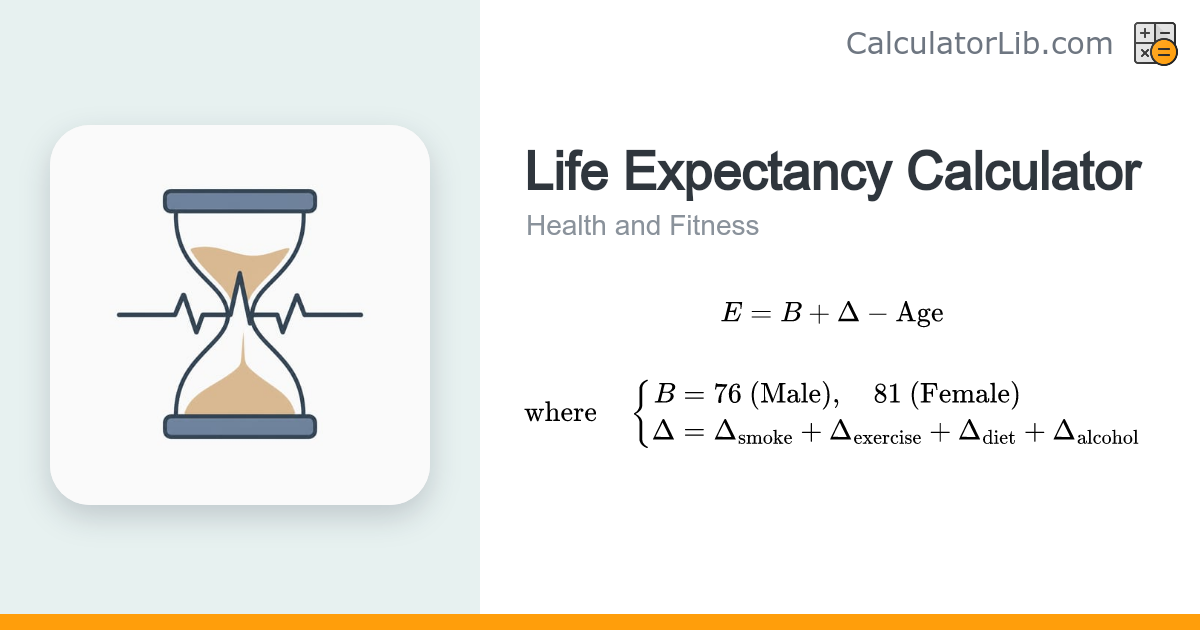 Life Expectancy Calculator — Estimate Your Lifespan - CalculatorLib