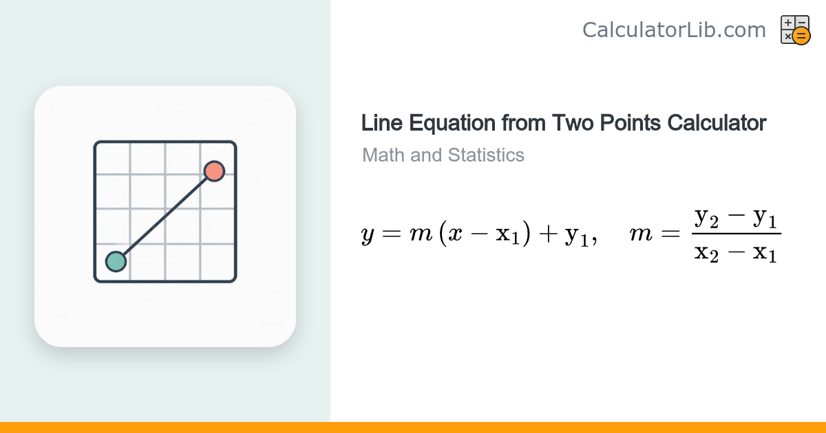 Line Equation from Two Points Calculator - CalculatorLib