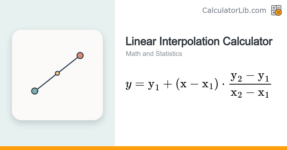 Linear Interpolation Calculator — Find y for any x - CalculatorLib