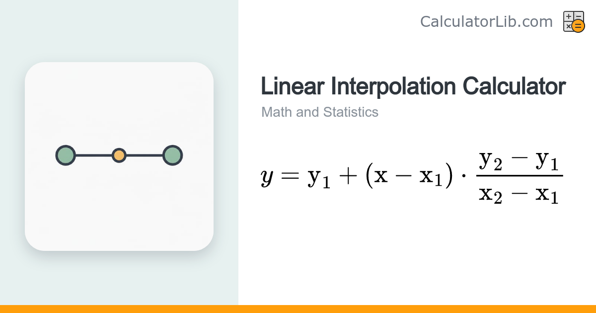 Linear Interpolation Calculator | Find y at any x - CalculatorLib