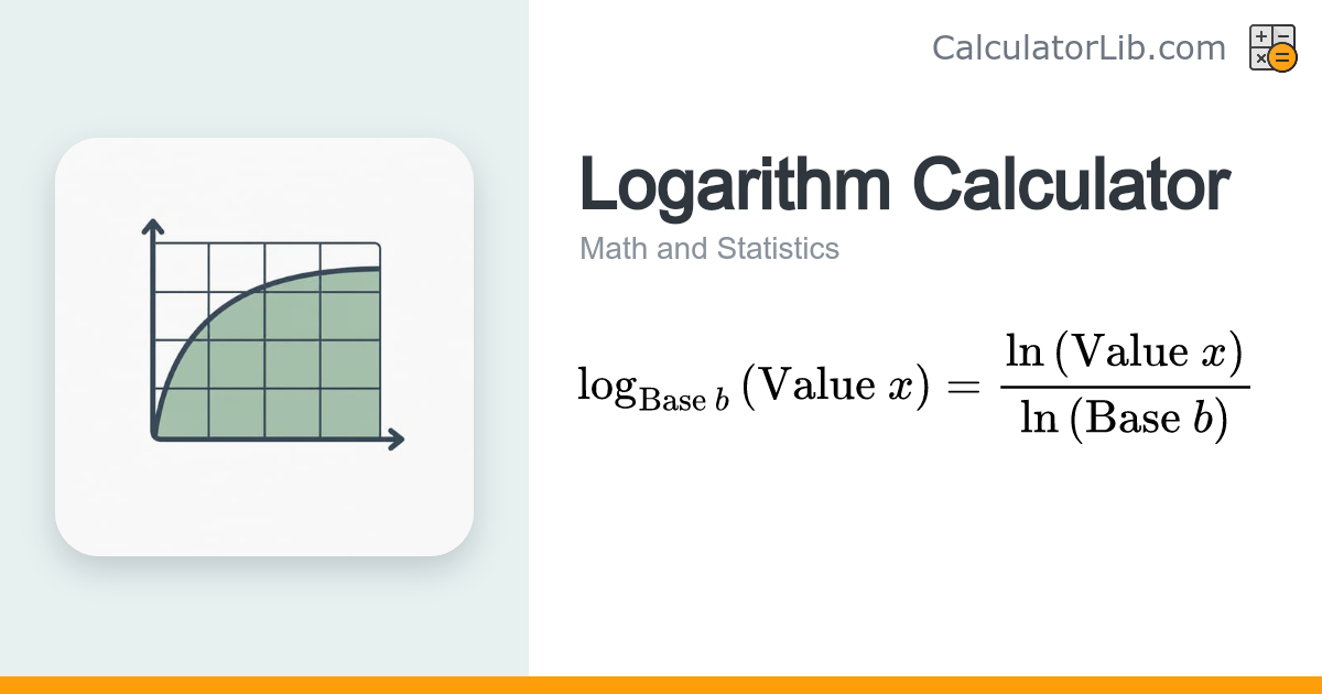 Logarithm Calculator (log, ln, any base) - CalculatorLib