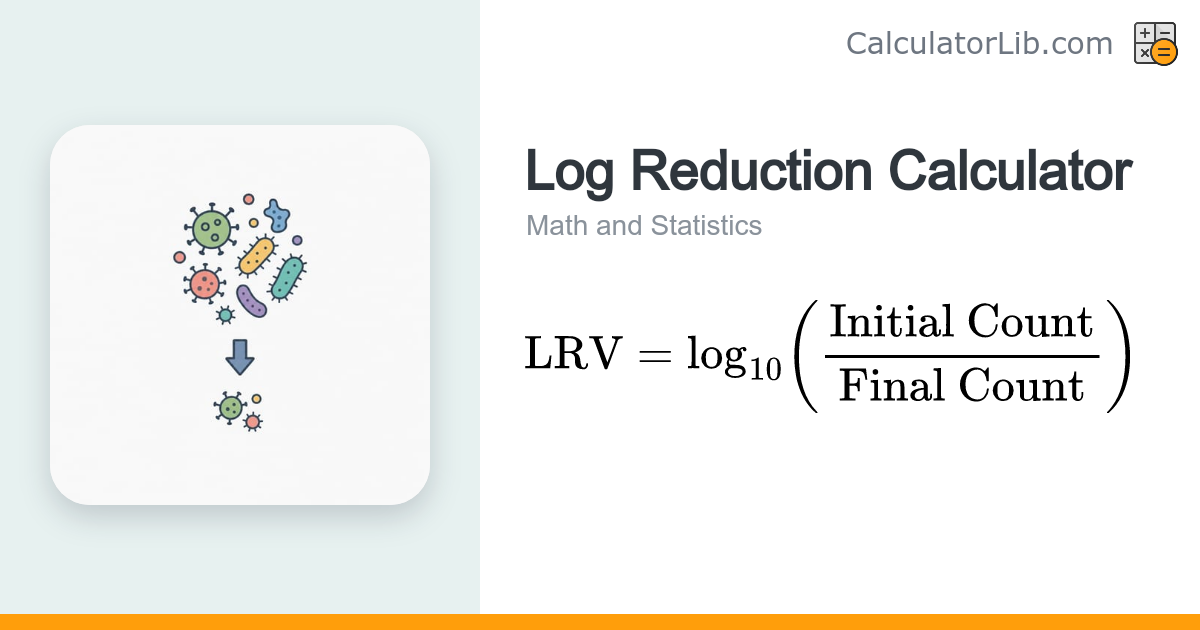 Log Reduction Calculator (LRV) | CalculatorLib - CalculatorLib