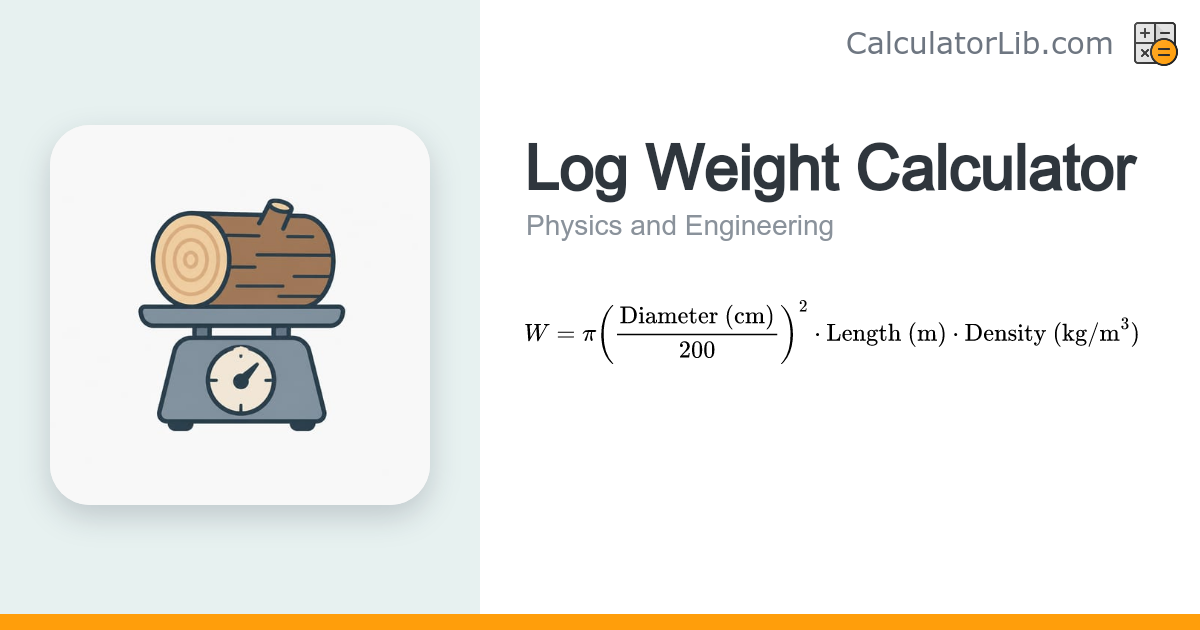 Log Weight Calculator — Estimate Tree Log Mass - CalculatorLib