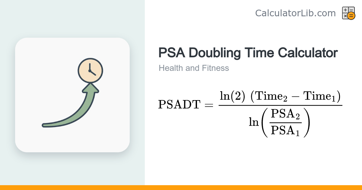 PSA Doubling Time Calculator (PSADT) - CalculatorLib