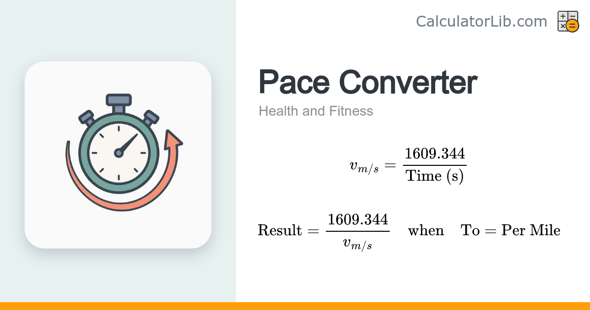 Pace Converter - CalculatorLib
