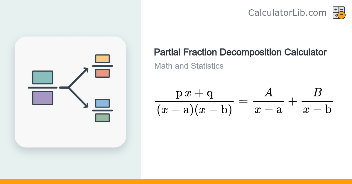 Partial Fraction Decomposition Calculator (Linear Factors) - CalculatorLib