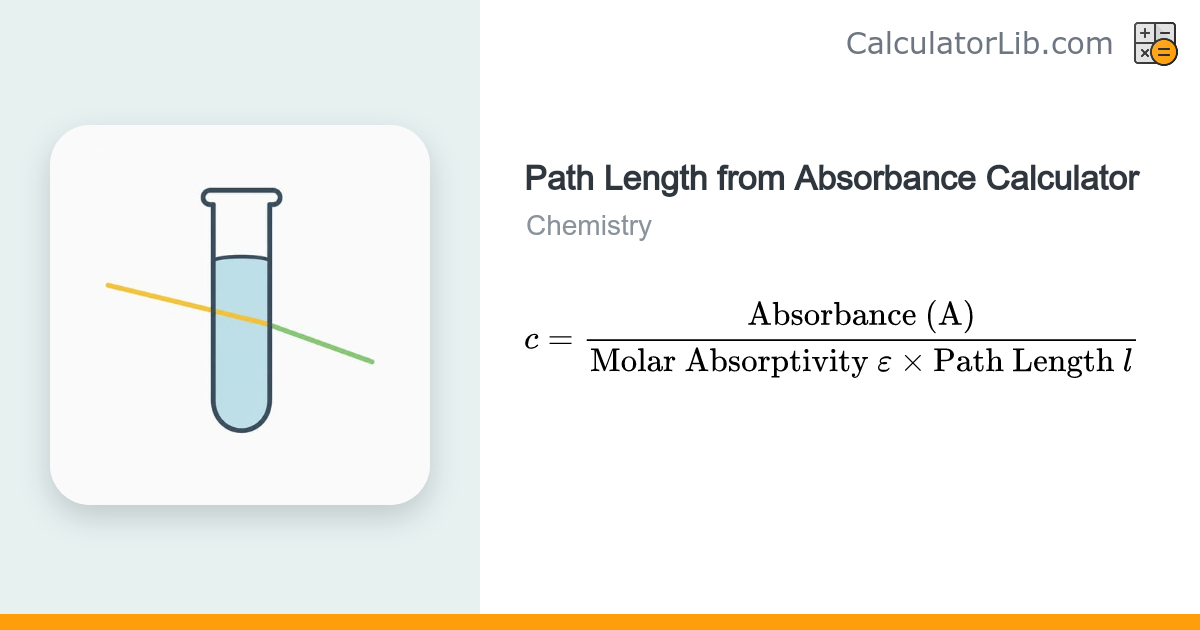 Path Length from Absorbance Calculator - CalculatorLib