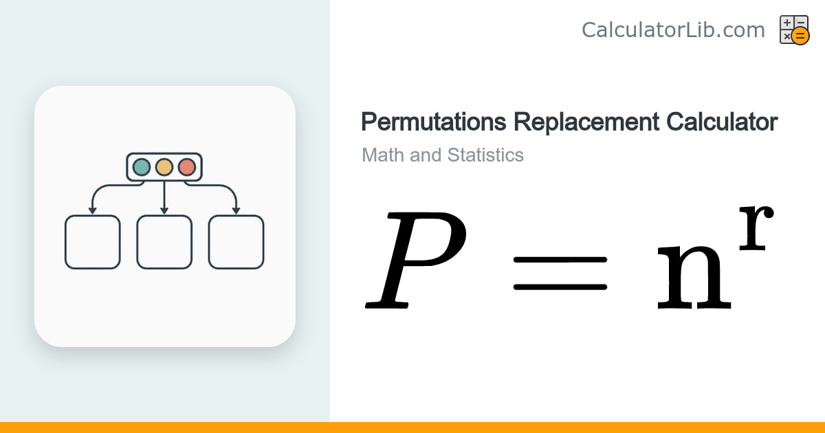 Permutations with Replacement Calculator – Compute n^r - CalculatorLib