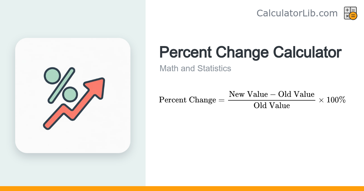 Percent Change Calculator — (new − old)/old × 100 - CalculatorLib